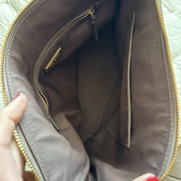 Tory Burch Mixed Materials Hobo Bag Grey Heron - Picture 4 of 6